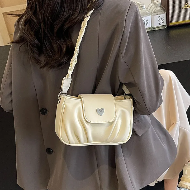 DALO PU Handbag Shoulder Bag Crossbody Bag Women's Black/Ecru/Pink/Silver-7