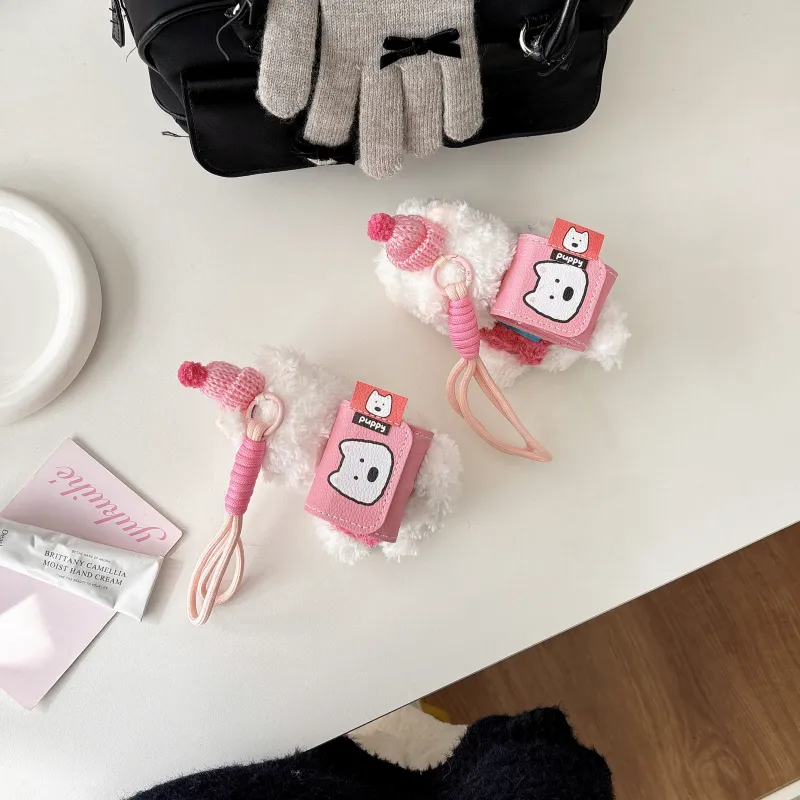 TU QING Compatibility With Apple IPhone AirPods 4 1 2 3 Pro And Pro 2. Plush Stylish Classics Headphone Cases-1