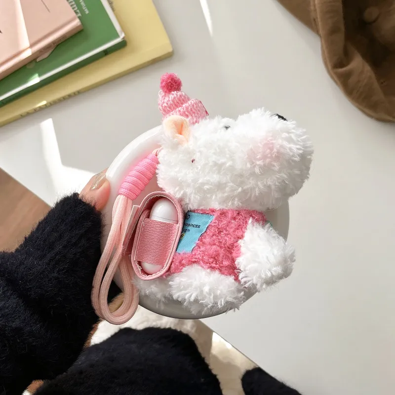 TU QING Compatibility With Apple IPhone AirPods 4 1 2 3 Pro And Pro 2. Plush Stylish Classics Headphone Cases-5