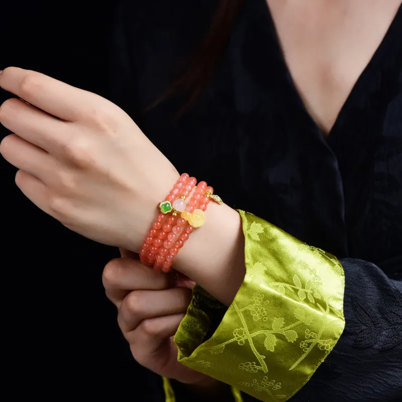 The Call Of The Heart Southern Red Agate Bracelets Unisex-1
