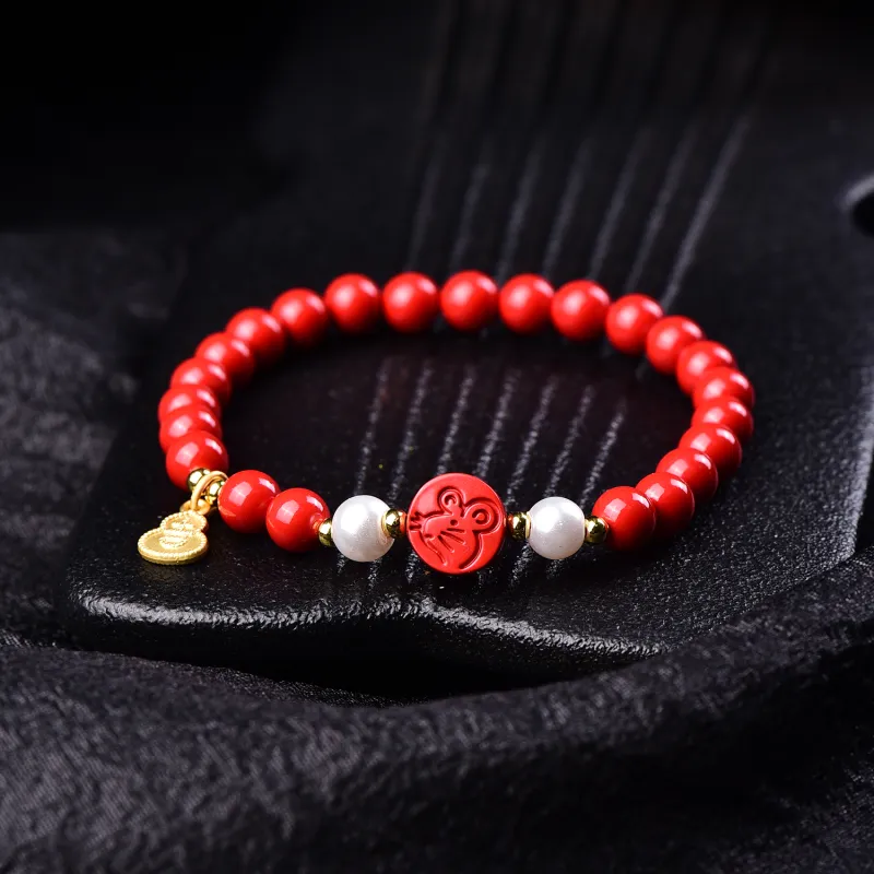 The Call Of The Heart Reconstructed Cinnabar Bracelets Unisex-1