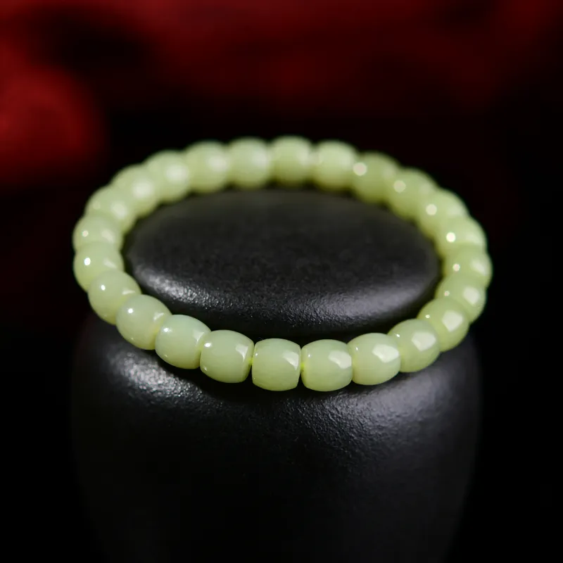 The Call Of The Heart Hetian Jade Bracelets Green Jade Unisex-1