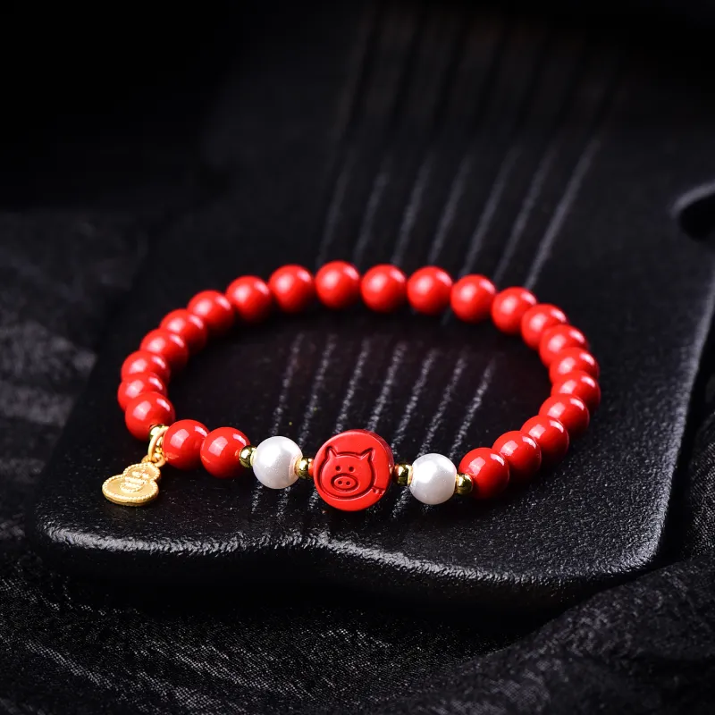 The Call Of The Heart Reconstructed Cinnabar Bracelets Unisex-33