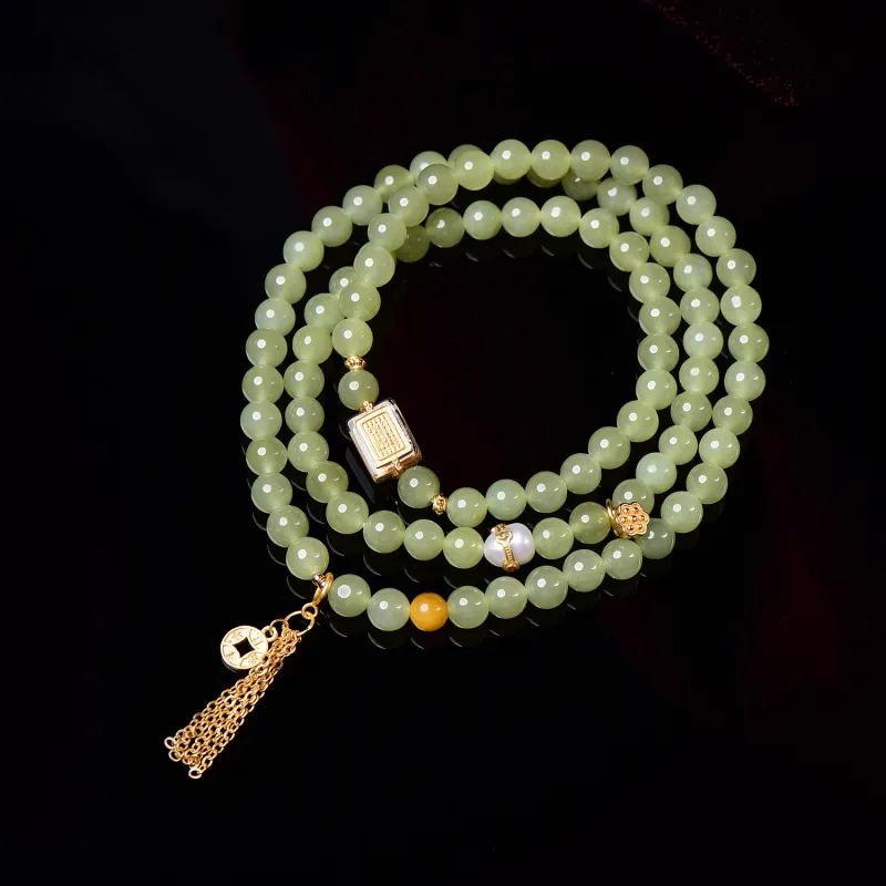 The Call Of The Heart Hetian Jade Bracelets Green Jade Unisex-3