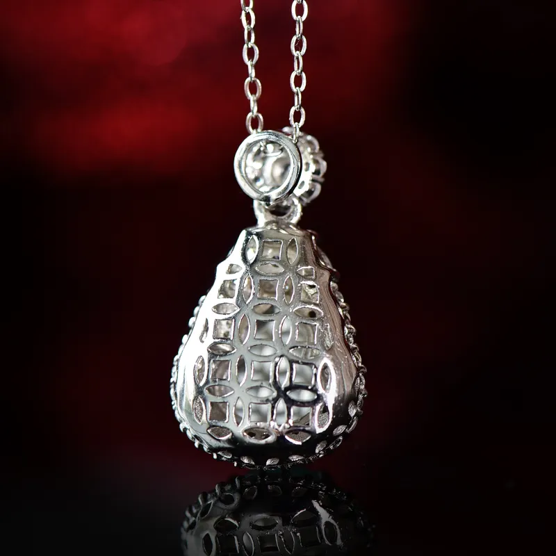 The Call Of The Heart Ice Glutinous Jadeite Necklaces Women's-6