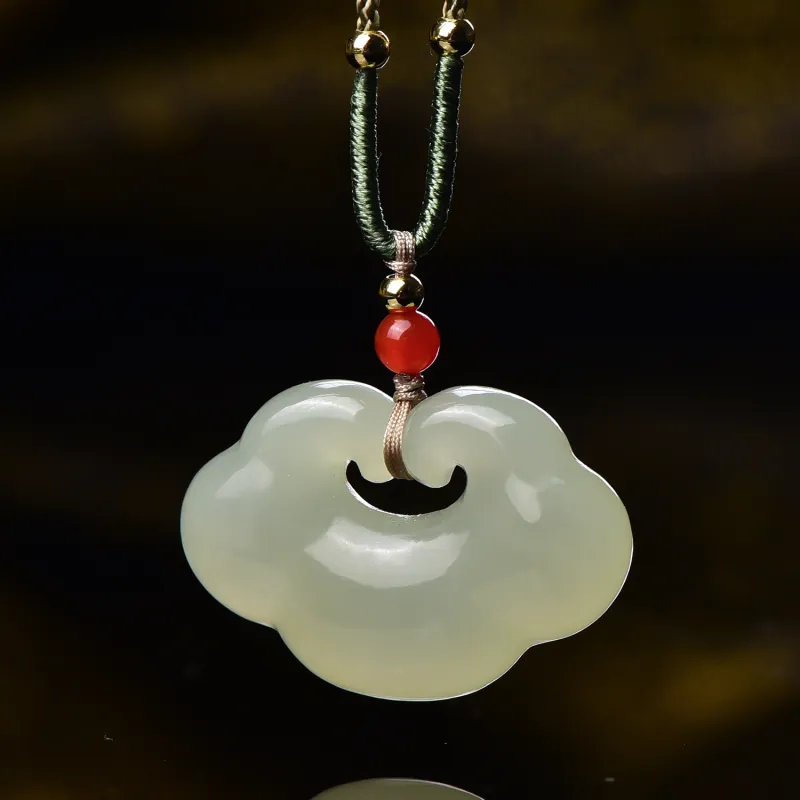 The Call Of The Heart Hetian Jade Pendants Pale Greenish-White Jade Unisex-5