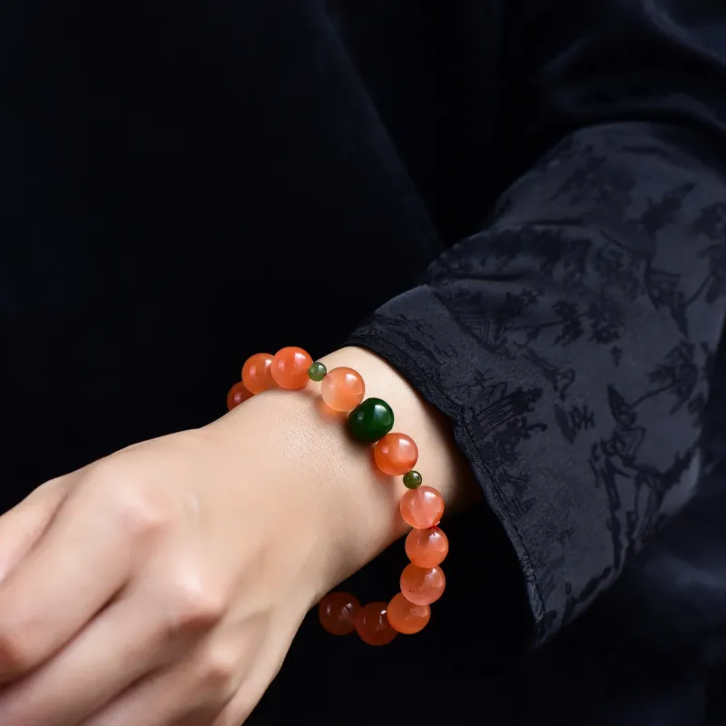 The Call Of The Heart Southern Red Agate Bracelets Unisex-1