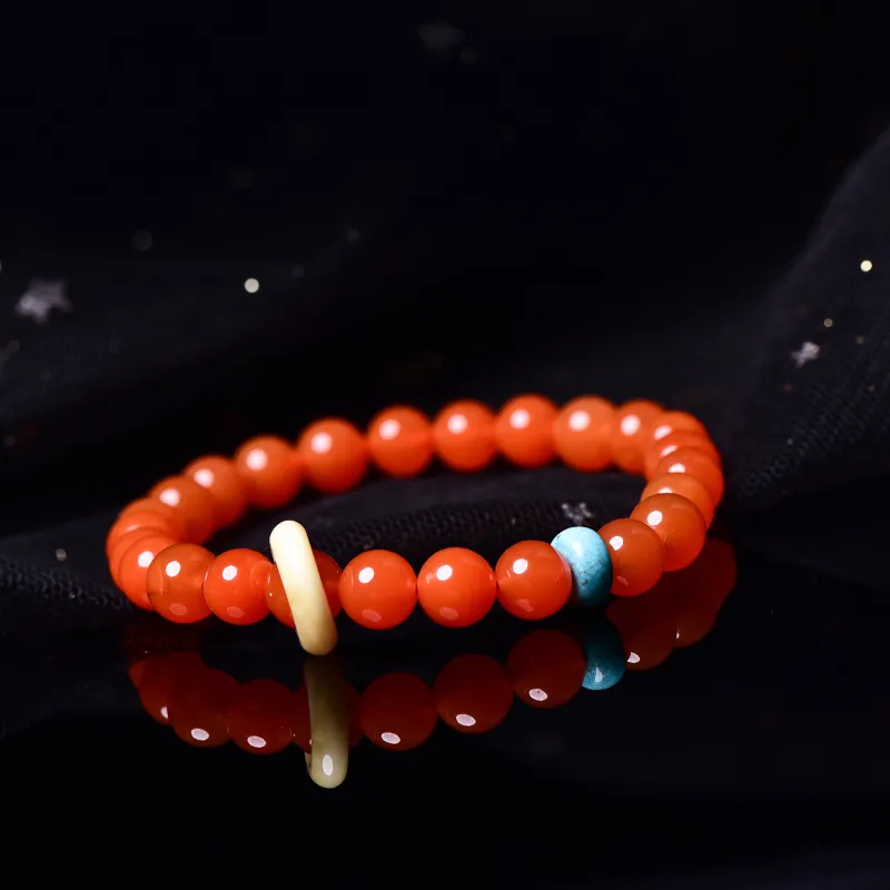 The Call Of The Heart Southern Red Agate Bracelets Unisex-6