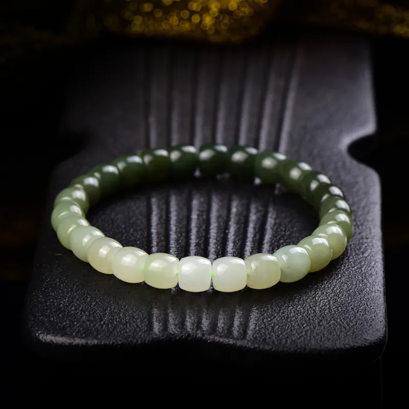 The Call Of The Heart Hetian Jade Bracelets Green Jade Unisex-5