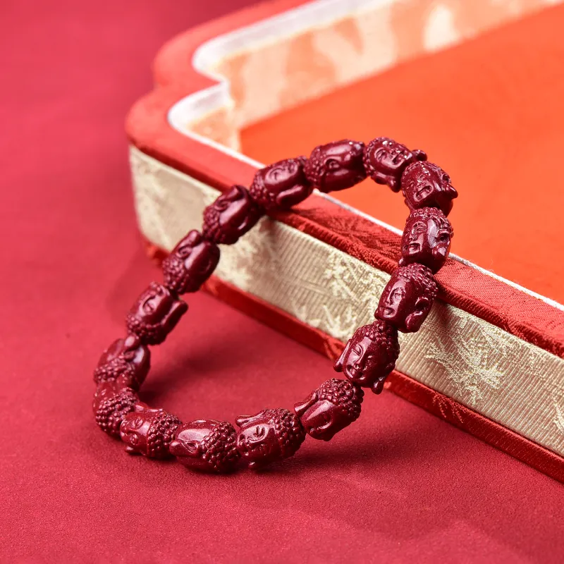 The Call Of The Heart Reconstructed Cinnabar Bracelets Unisex-4