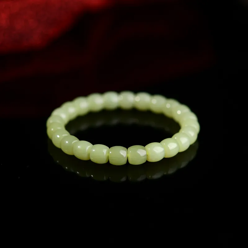 The Call Of The Heart Hetian Jade Bracelets Green Jade Unisex-3