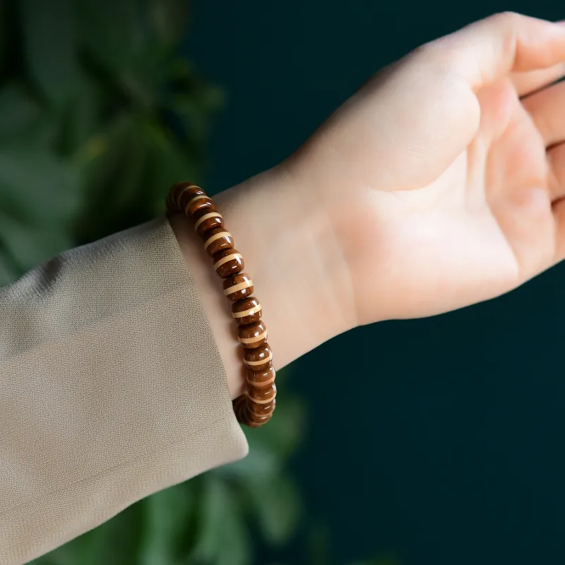 The Call Of The Heart Purple Gold Rat Bodhi Seed Bracelet Unisex-6
