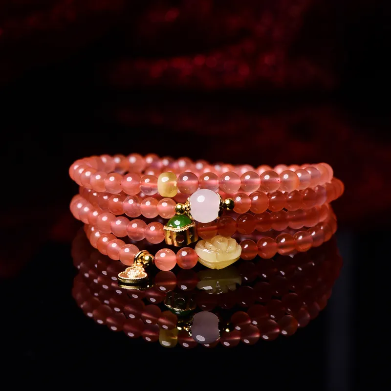 The Call Of The Heart Southern Red Agate Bracelets Unisex-4