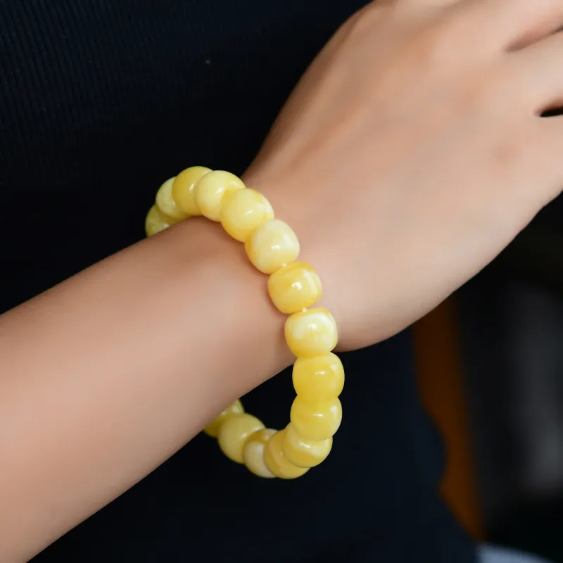 The Call Of The Heart Amber Beeswax Bracelets Unisex-1