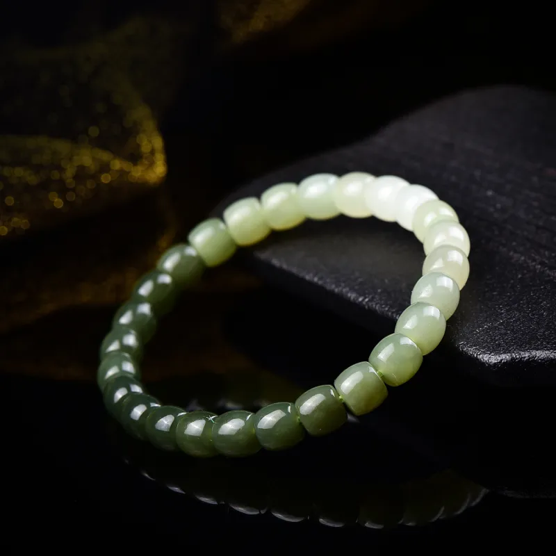The Call Of The Heart Hetian Jade Bracelets Green Jade Unisex-4