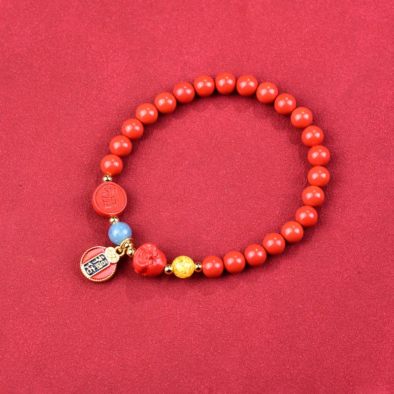 The Call Of The Heart Reconstructed Cinnabar Bracelets Unisex-2