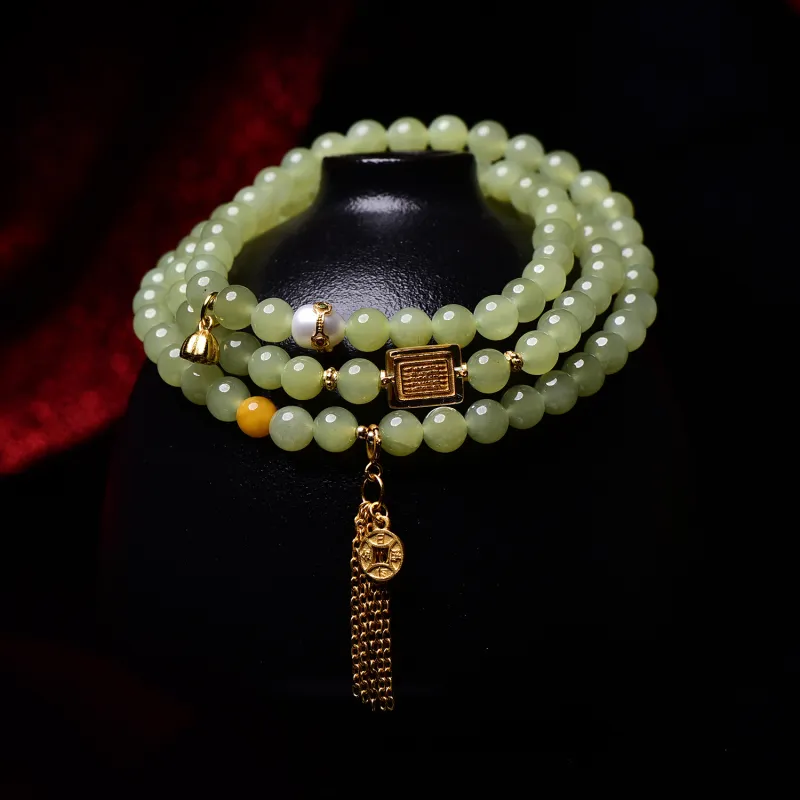 The Call Of The Heart Hetian Jade Bracelets Green Jade Unisex-2