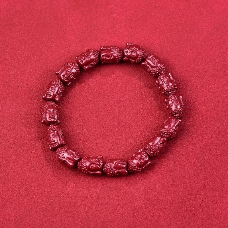 The Call Of The Heart Reconstructed Cinnabar Bracelets Unisex-2