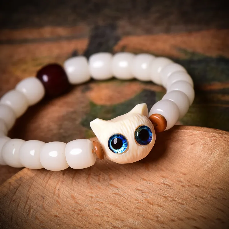 The Call Of The Heart White Jade Bodhi Bracelets Unisex-5