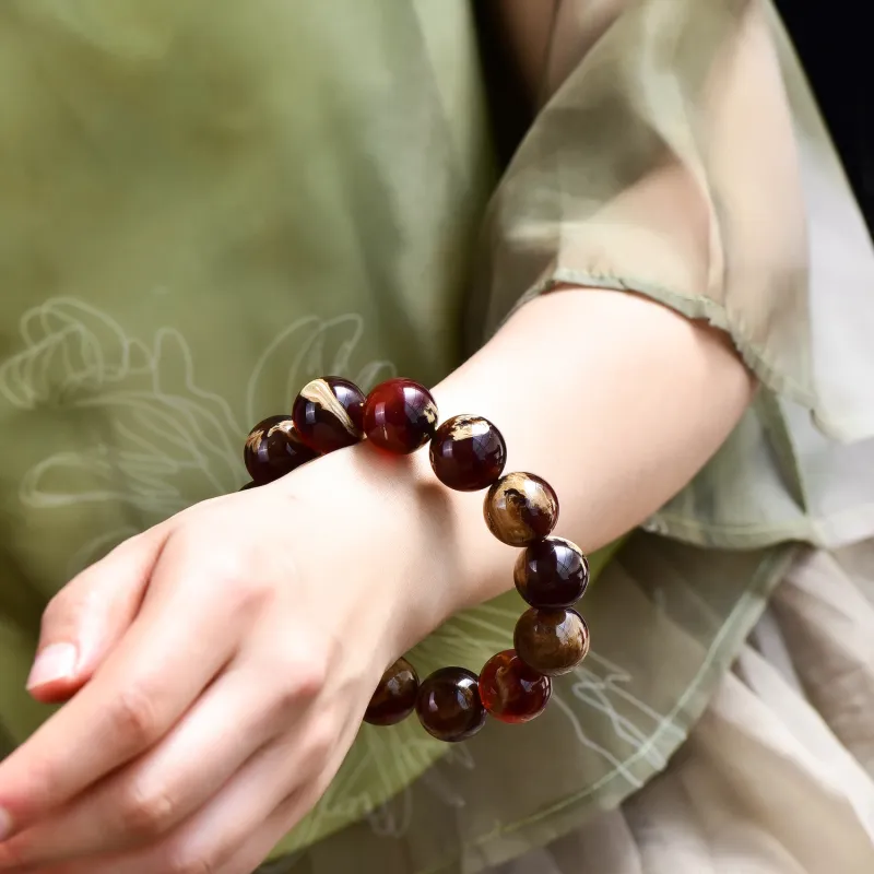 The Call Of The Heart Amber Beeswax Fine Jade Bracelets Unisex-1