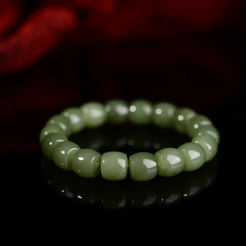 The Call Of The Heart Hetian Jade Bracelets Green Jade Unisex-1
