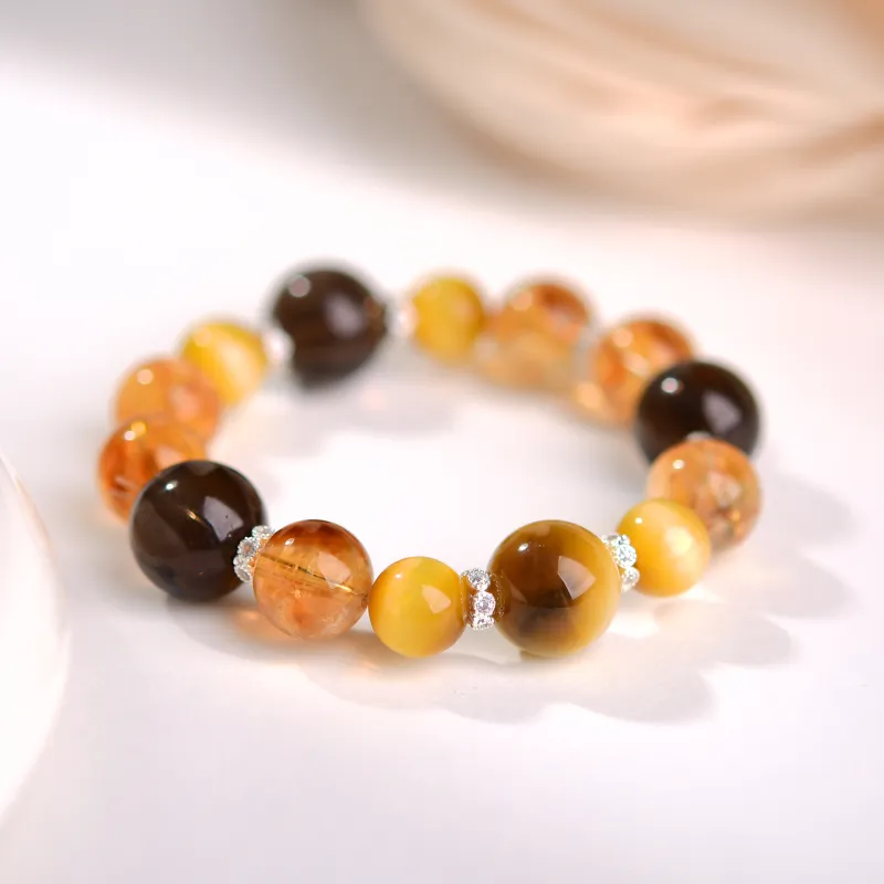 The Call Of The Heart Tiger's Eye Stone Bracelets Unisex-2