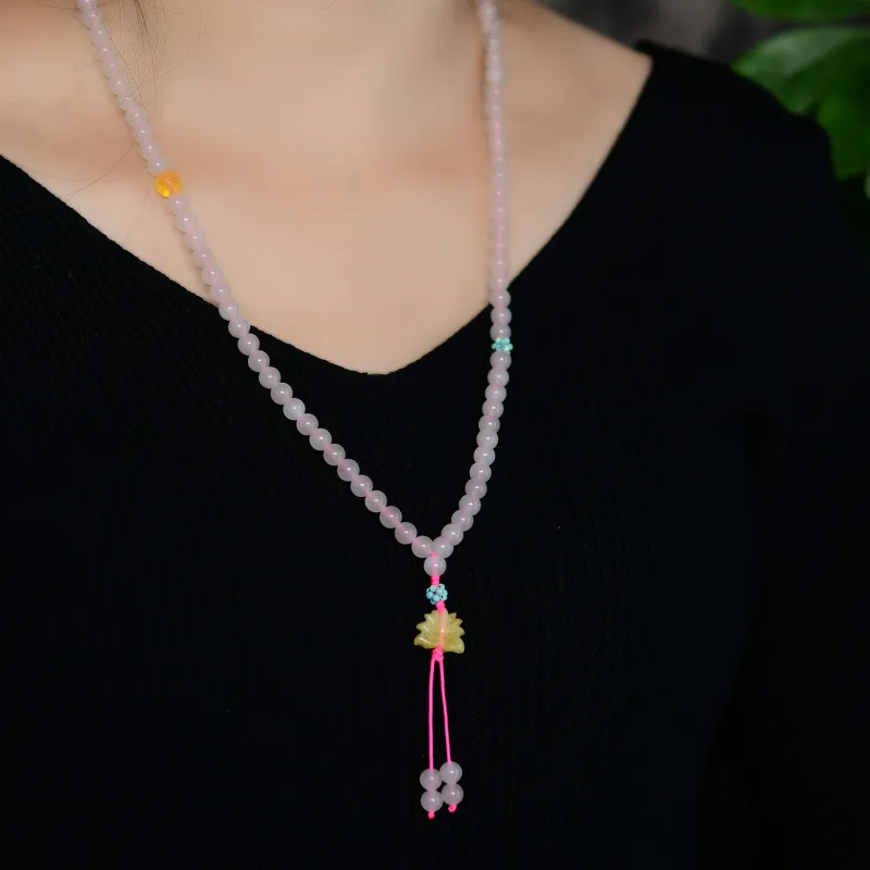 The Call Of The Heart Hetian Jade Bracelets Dusty Pink Unisex-1