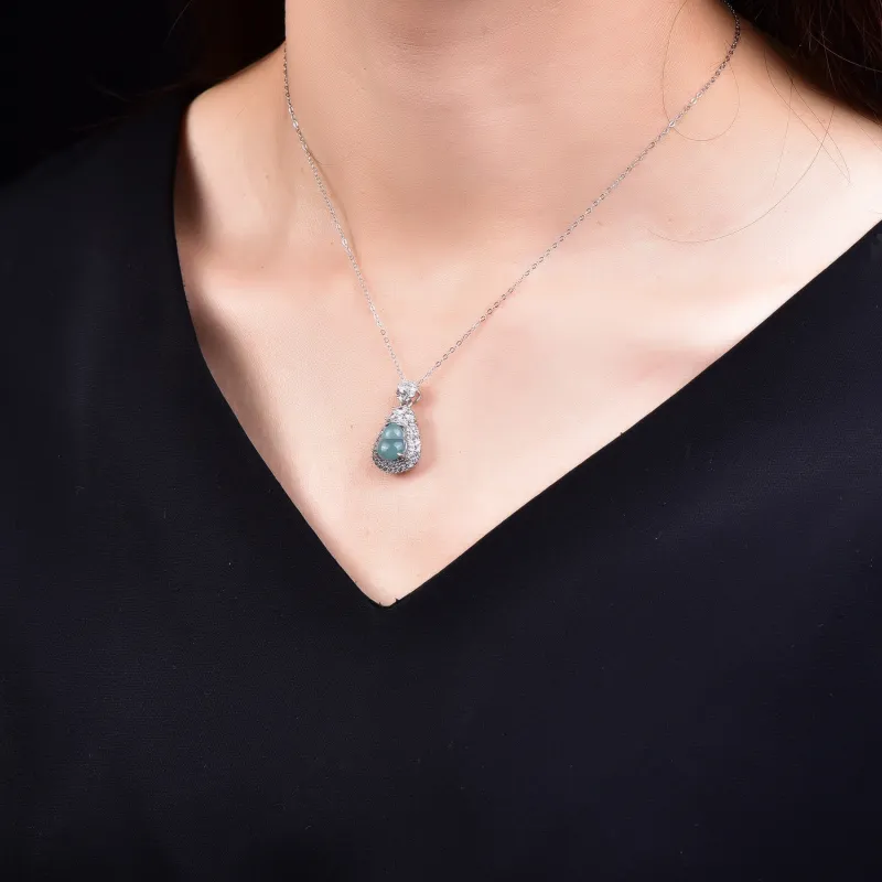 The Call Of The Heart Ice Glutinous Jadeite Necklaces Women's-1