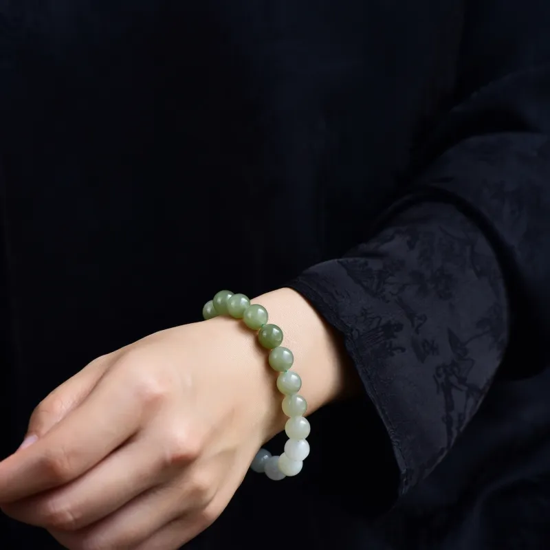 The Call Of The Heart Hetian Jade Bracelets Green Jade Unisex-1