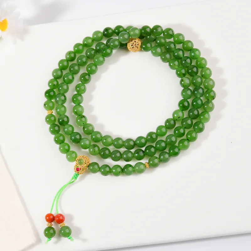 The Call Of The Heart Hetian Jade Bracelets Jasper Unisex-6