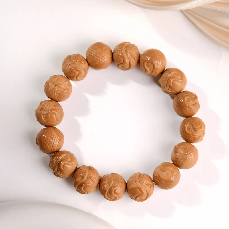 The Call Of The Heart Monkey Head Walnut Bracelets Unisex-5
