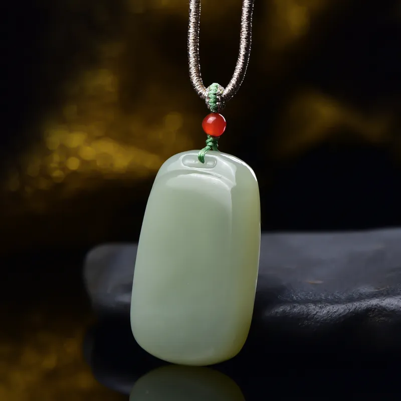 The Call Of The Heart Hetian Jade Pendants Green Jade Unisex-5