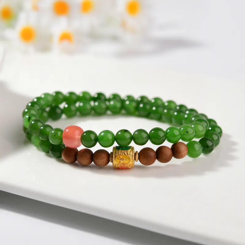 The Call Of The Heart Hetian Jade Bracelets Jasper Unisex-2