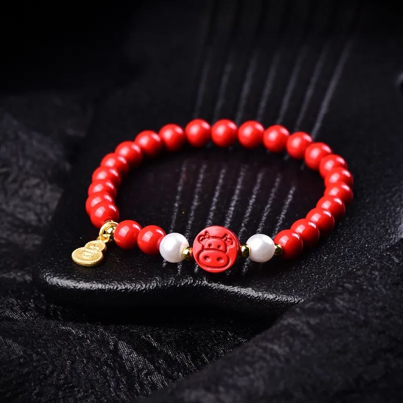 The Call Of The Heart Reconstructed Cinnabar Bracelets Unisex-4