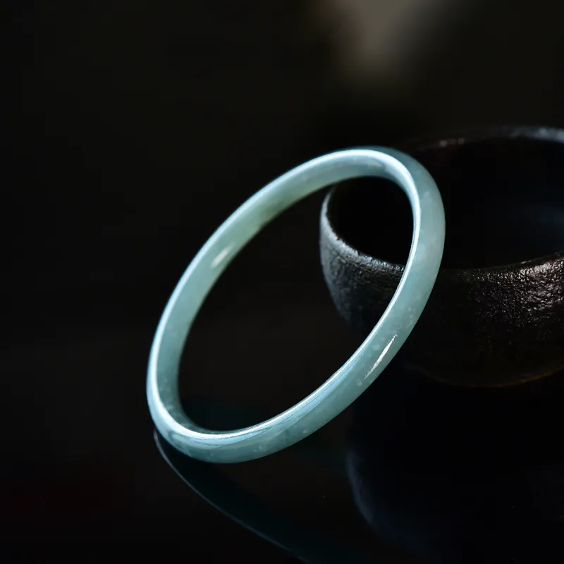 The Call Of The Heart Ice Glutinous Jadeite Bangles Unisex-3