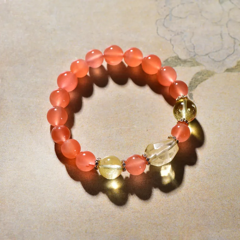 The Call Of The Heart Southern Red Agate Fine Jade Bracelets Unisex-5
