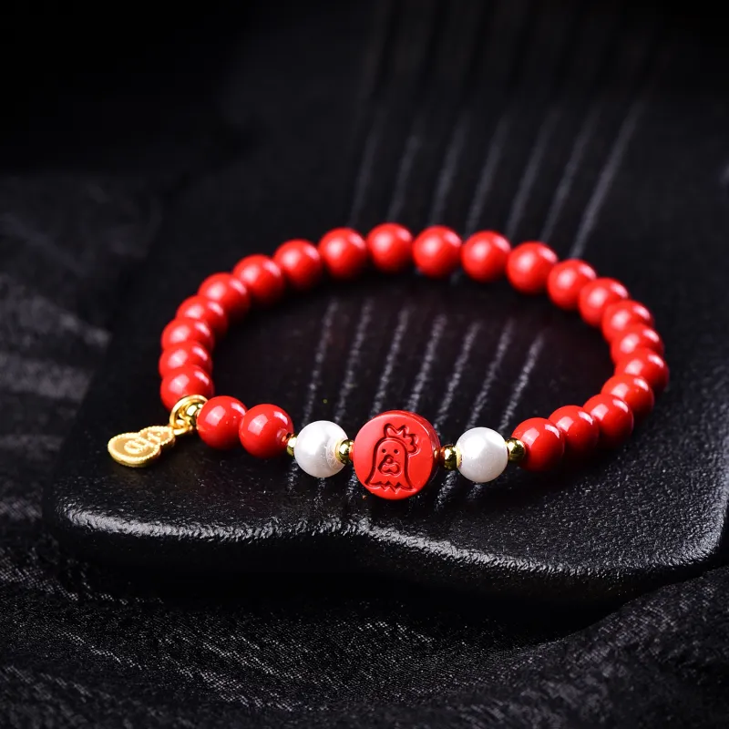 The Call Of The Heart Reconstructed Cinnabar Bracelets Unisex-27