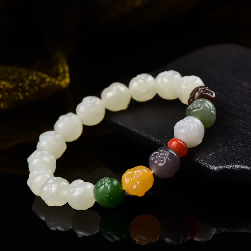 The Call Of The Heart Hetian Jade Bracelets White Jade Unisex-5