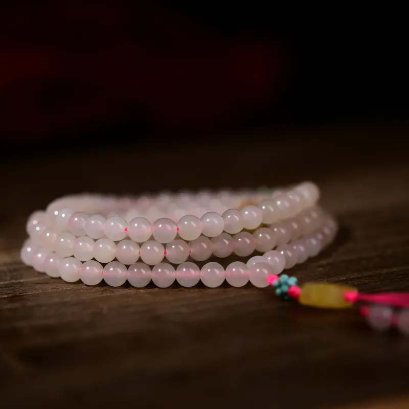 The Call Of The Heart Hetian Jade Bracelets Dusty Pink Unisex-3