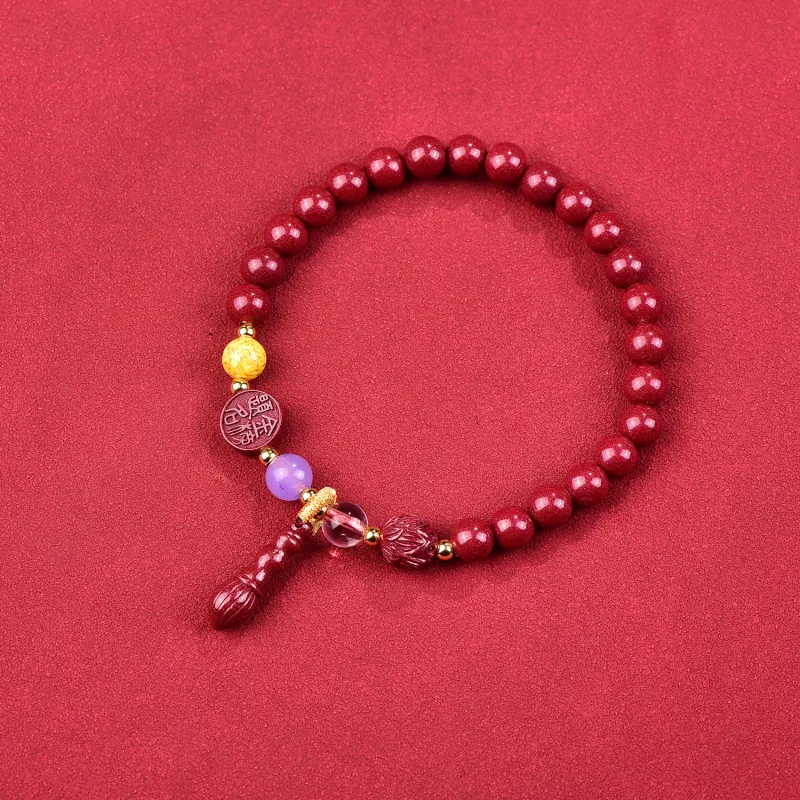 The Call Of The Heart Reconstructed Cinnabar Bracelets Unisex-3