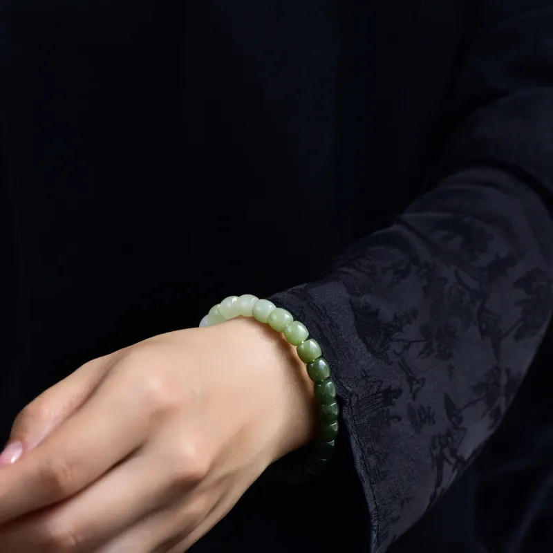 The Call Of The Heart Hetian Jade Bracelets Green Jade Unisex-1