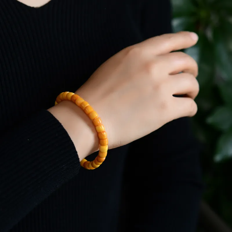 The Call Of The Heart Amber Beeswax Bracelets Unisex-1