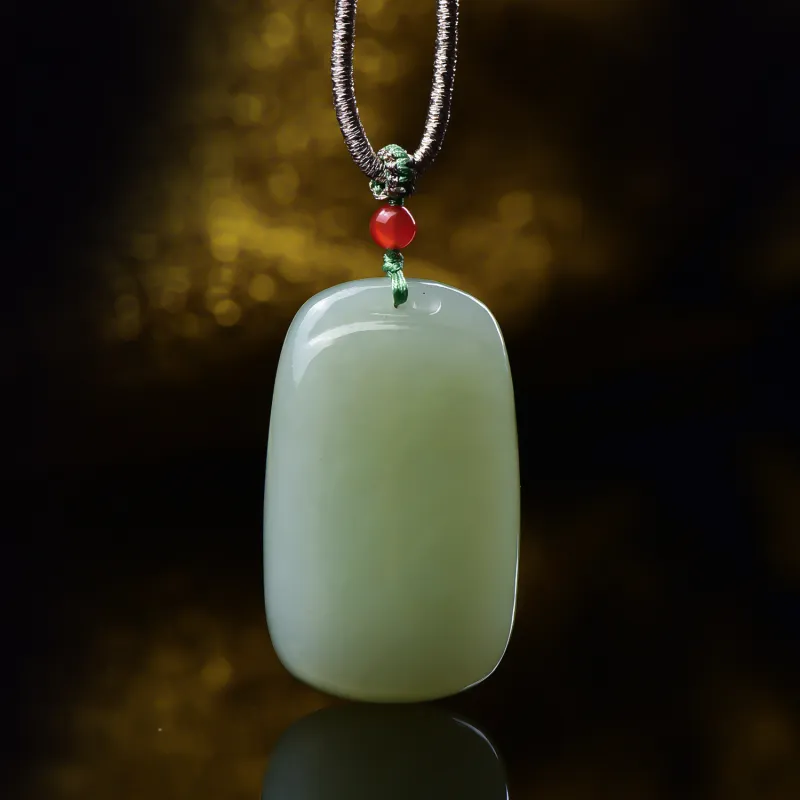 The Call Of The Heart Hetian Jade Pendants Green Jade Unisex-2