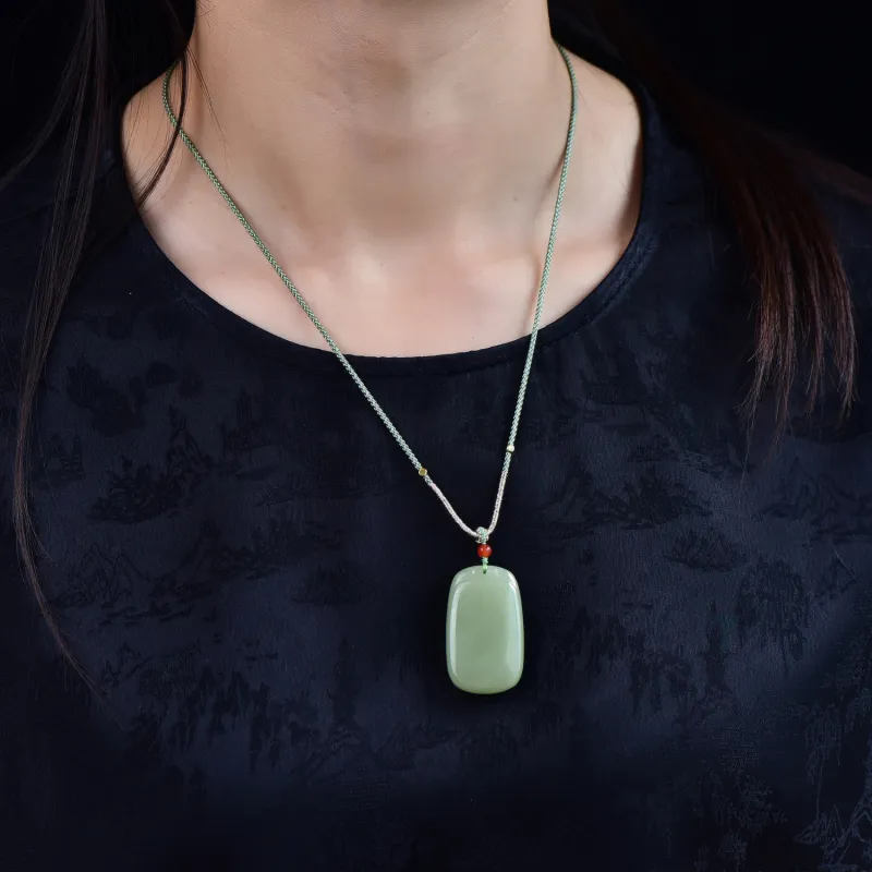 The Call Of The Heart Hetian Jade Pendants Green Jade Unisex-1