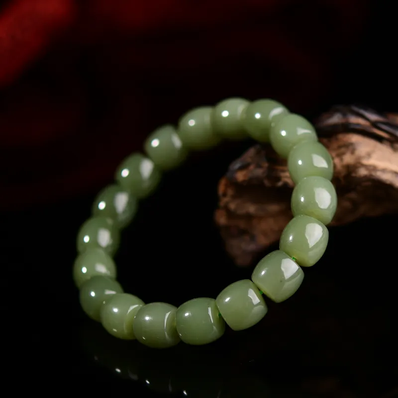The Call Of The Heart Hetian Jade Bracelets Green Jade Unisex-4