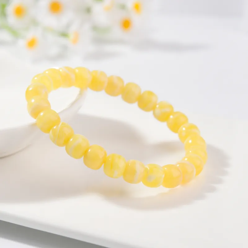 The Call Of The Heart Amber Beeswax Bracelets Unisex-2