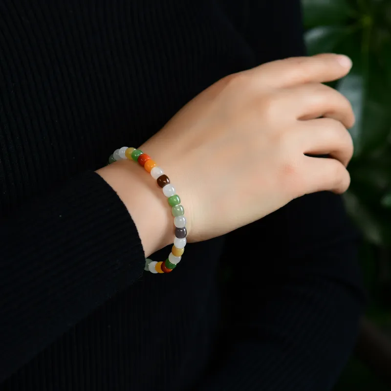 The Call Of The Heart Hetian Jade Bracelets White Jade/Pale Greenish White Jade Unisex-2