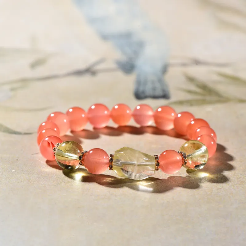The Call Of The Heart Southern Red Agate Fine Jade Bracelets Unisex-1