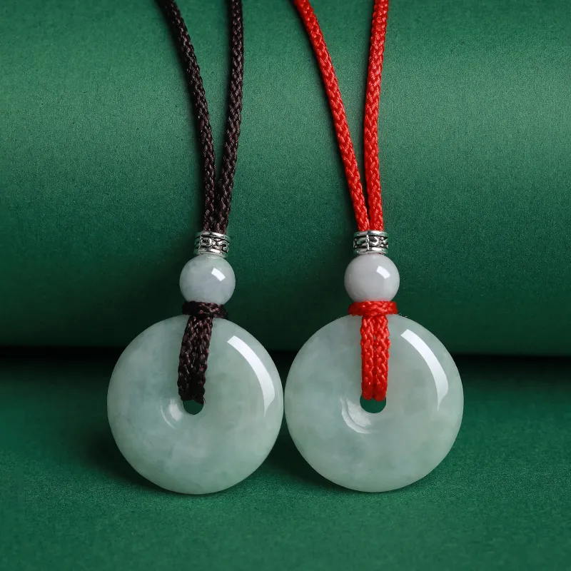 The Call Of The Heart Bean Type Jadeite Necklaces Unisex-12