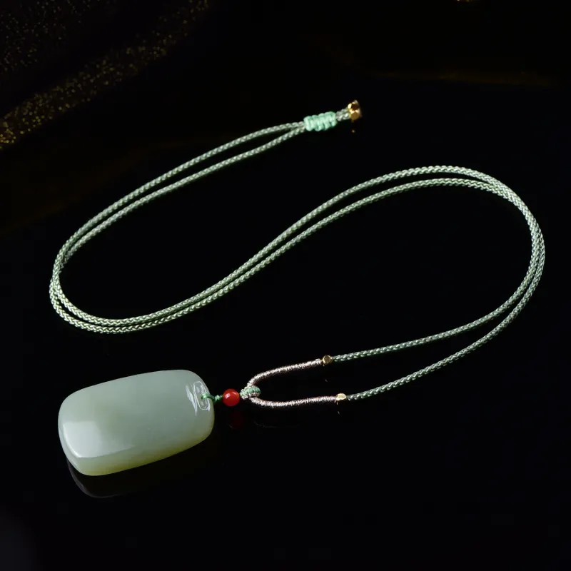 The Call Of The Heart Hetian Jade Pendants Green Jade Unisex-3